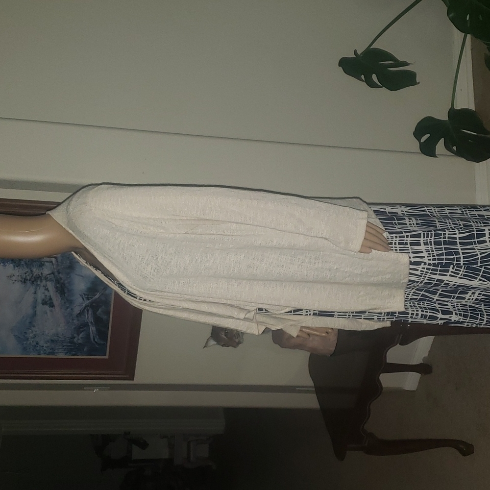 Foreign Exchange L Cascading Open Front Cardigan … - image 6